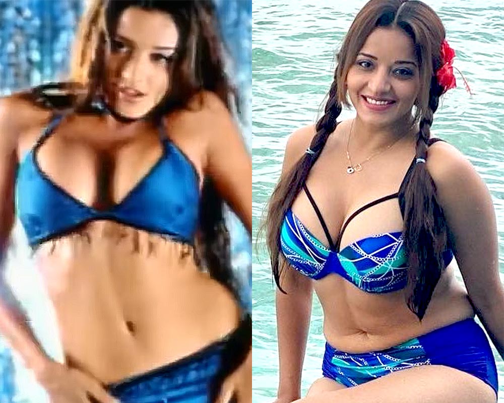 monalisa then vs now transformation cleavage curvy indian actress