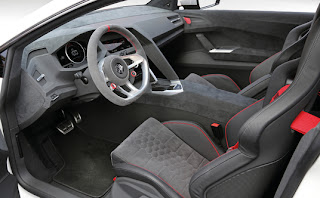 Alcantara is generously present in the cockpit