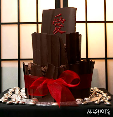 Japanese chocolate wedding cake