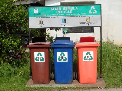 TONG SAMPAH HD PE MOBILE GARBAGE BIN RECYCLE BINS 3R 