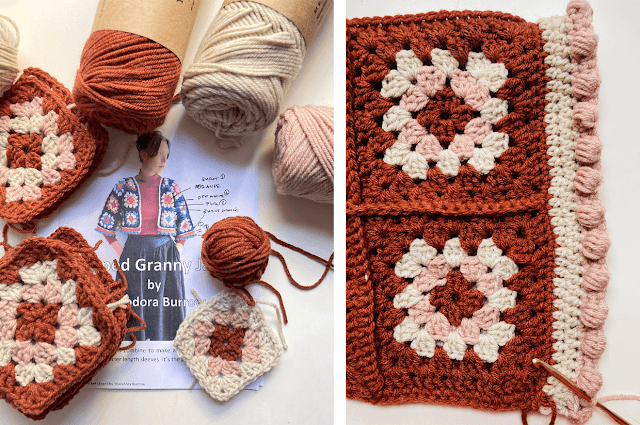 crochet, cardigan, granny square