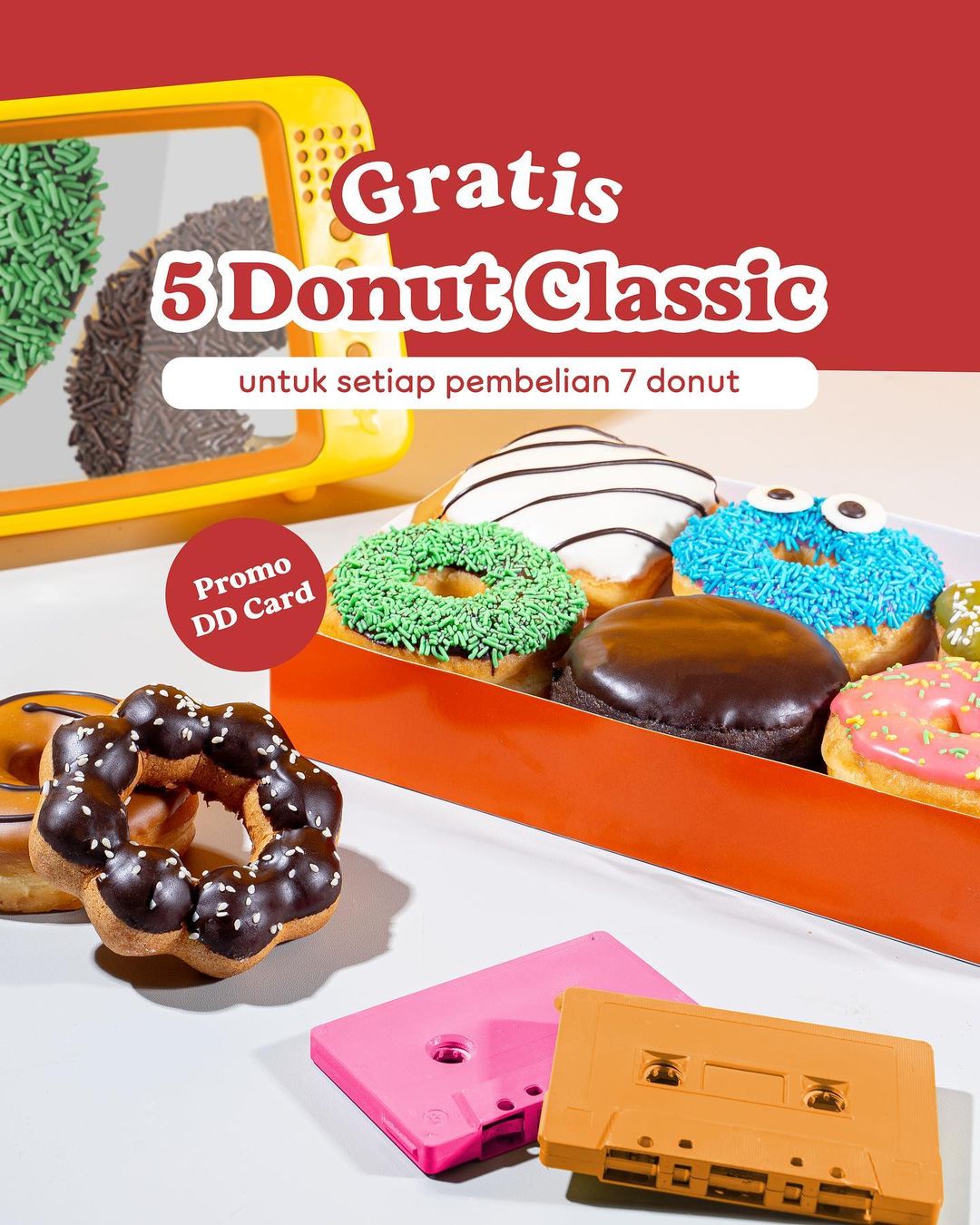 DUNKIN DONUTS Promo DD CARD GRATIS 5 DONUTS CLASSIC