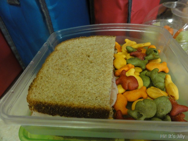 sandwich and goldfish