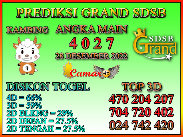 Prediksi Togel GSB 28 Desember 2022