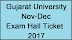 Gujarat University Exam Hall Ticket 2017