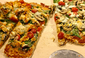 A sliced wholewheat pizza made from freshly milled wholewheat on www.anyonita-nibbles.com