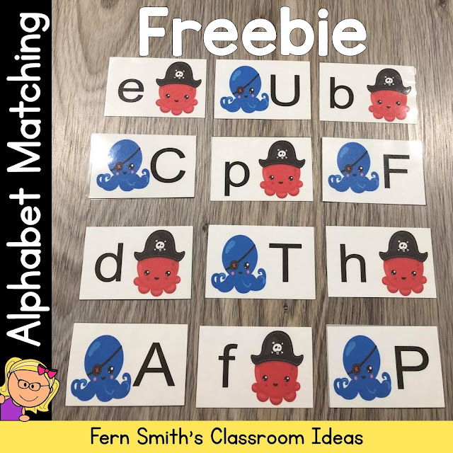 Click Here to Download This FREE Alphabet Matching Ocean Themed Center Game Resource For Your Classroom Today!