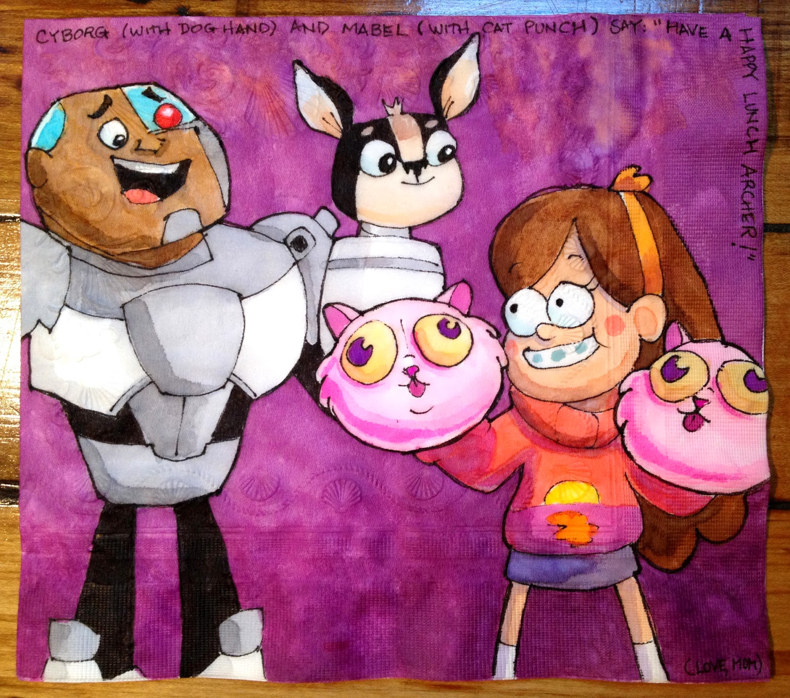 http://ninaslevy.blogspot.com/2013/07/teen-titans-dog-hand-with-gravity-falls.html