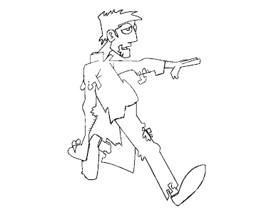 #6 Zombie Coloring Page