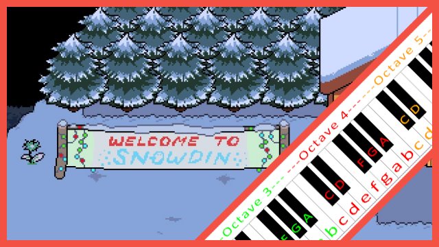 Snowdin Town (Undertale) Piano / Keyboard Easy Letter Notes for Beginners