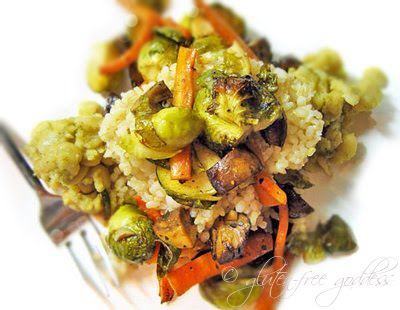 Brussels sprouts with brown rice