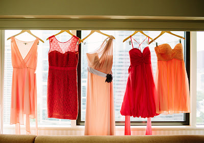 coral bridesmaid dresses