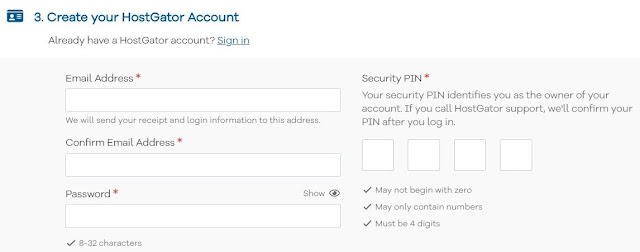 Create Your HostGator Account