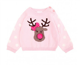 pink with reindeer and pink nose
