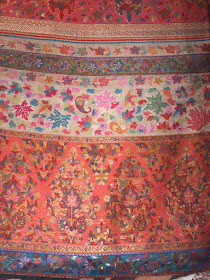 Orange chinar kani saree