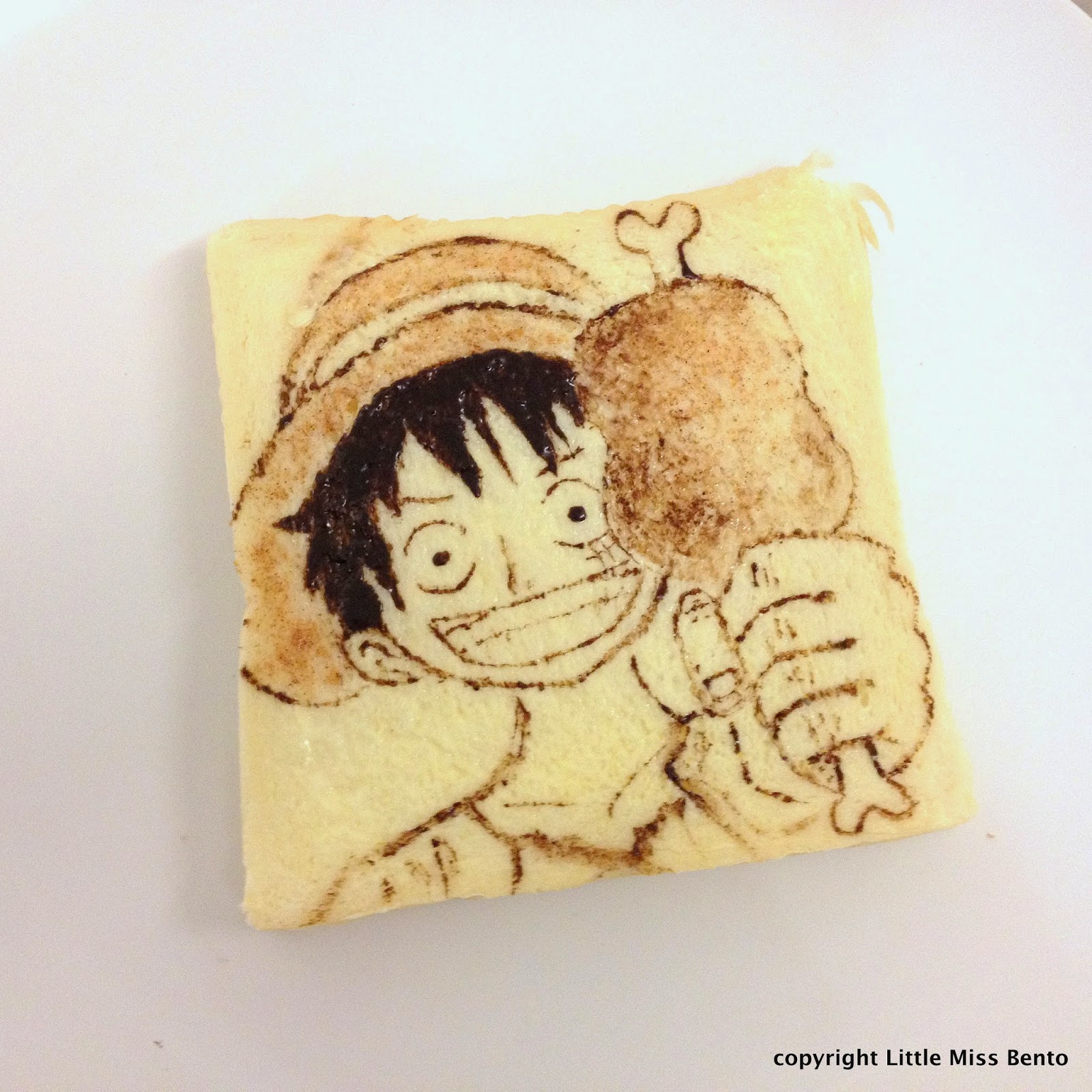 One Piece Luffy Toast Art Bento And Tutorial トーストアート作り方 One Piece モンキー D ルフィ Little Miss Bento