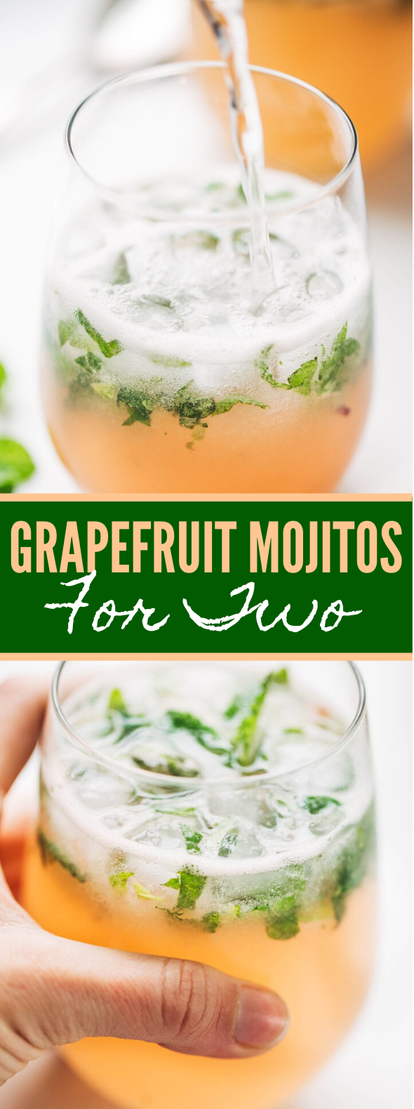 Grapefruit Mojitos for Two #drinks #cocktails