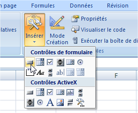 capture d'écran Excel