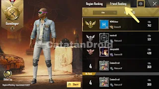 Cara Melihat Peringkat Kita di Game PUBG Mobile