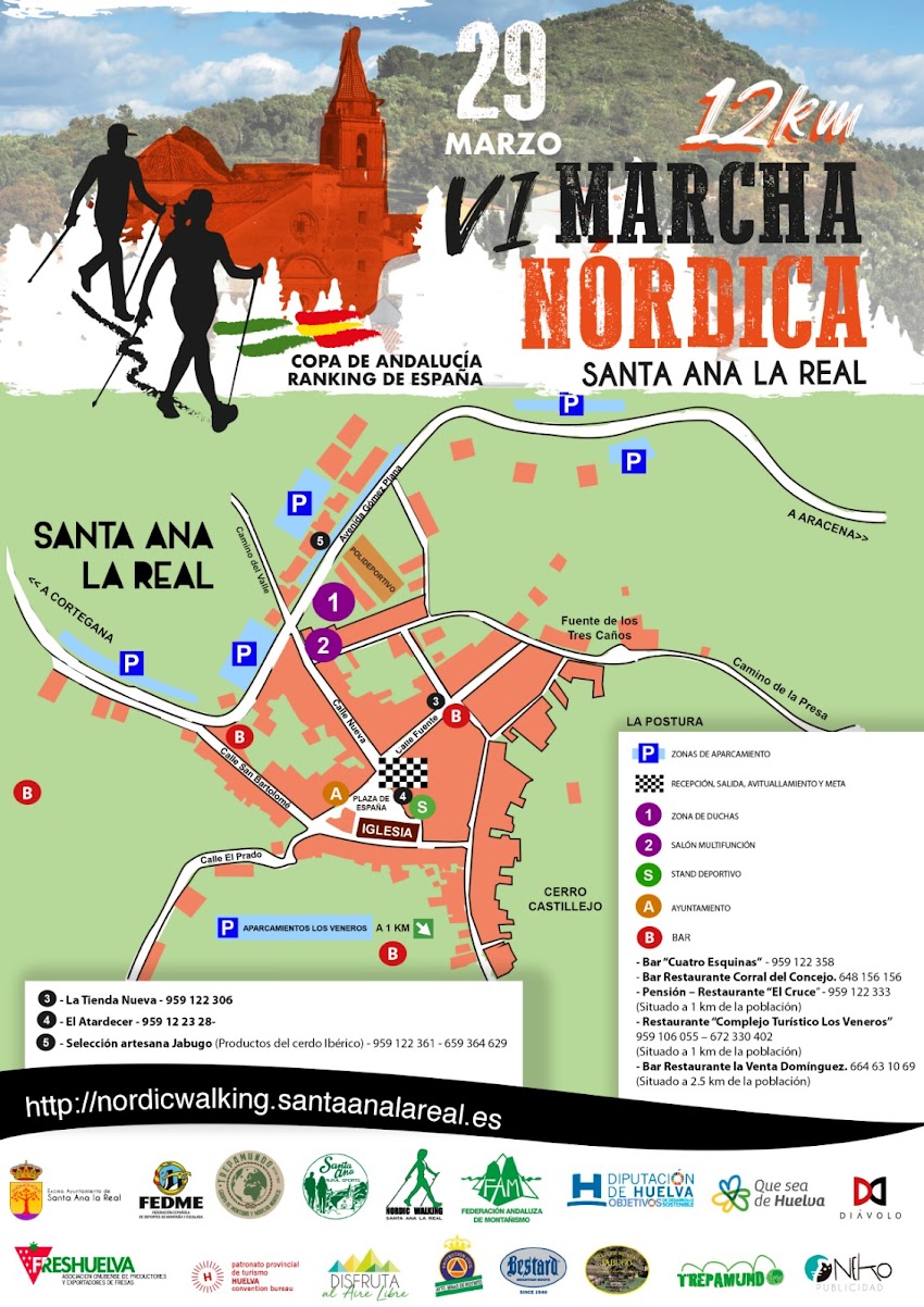 MAPA DE SERVICIOS VI MARCHA NÓRDICA SANTA ANA LA REAL 2020