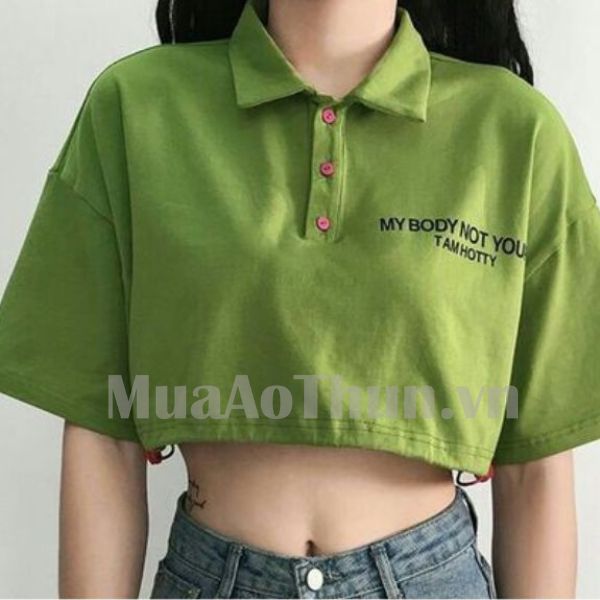 Áo Thun Cổ Trụ Croptop Thời Trang