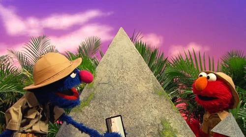 Sesame Street Episode 4602. Grover and Elmo discover the Great Pyramid of Squeeza.