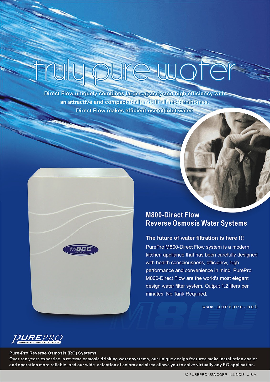 PurePro® M800-Direct Flow Reverse Osmosis Water Filter System