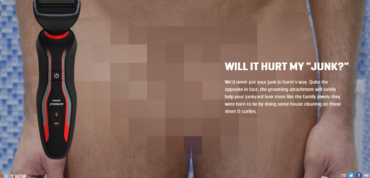 Philips Norelco I'd FAQ Me Ads Feature Manscaping Guys Willing To F Themselves