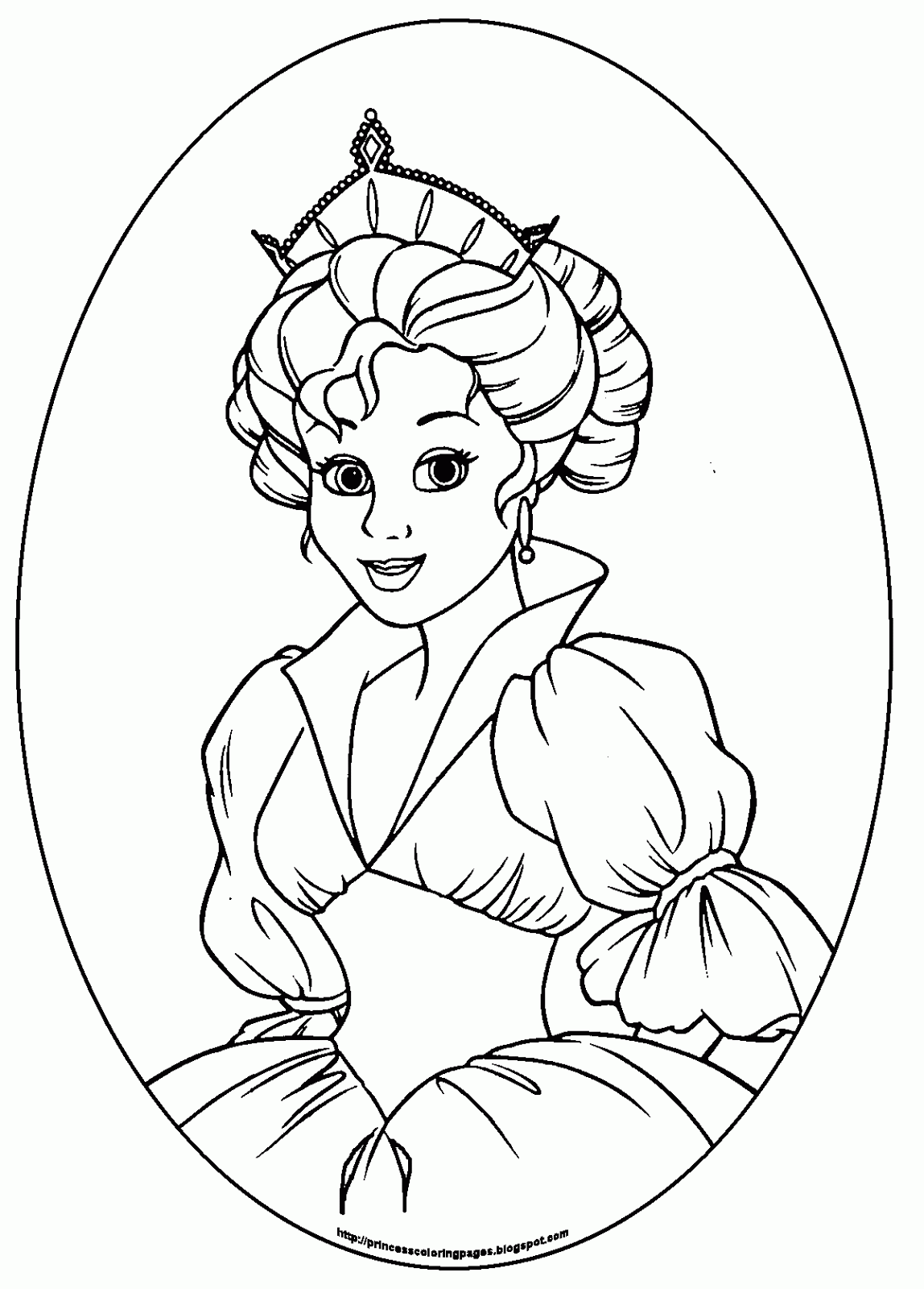 lovely princess coloring sheet