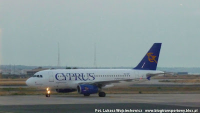 Airbus A319-132 nr 5B-DBP linii Cyprus Airways z Cypru