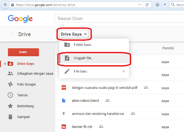 cara mudah memasukan file word, excel, powerpoint, pdf ke blog jadi link download