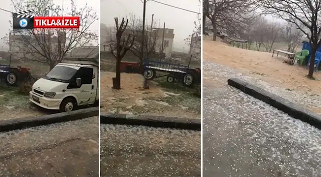 Suruç’ta dolu ve sağanak yağış