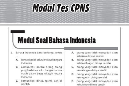 Download Soal Tes CPNS Terbaru Paket 1, 2, 3, 4, 5 Terbaru