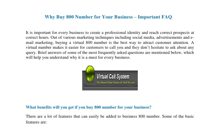 Toll-free Telephone Number - 800 Number For Business