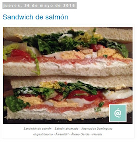 Recetas TOP10 de El Gastrónomo en mayo 2016 - Sandwich de salmón - Salmón ahumado - Ahumados Domínguez