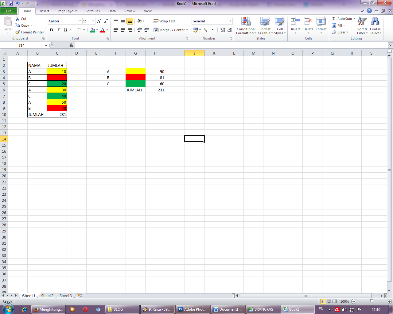 Tips dan Informasi: Menghitung Data MS Excel berdasarkan 