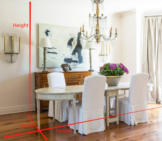Measure the length and width of your dining room