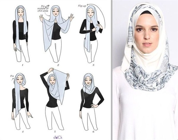 kreasi jilbab segi empat desain simple, elegan modis dan modern terbaru 2017/2018