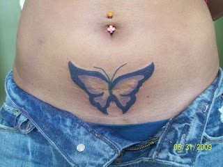 cute Buterfly and Star tattoo