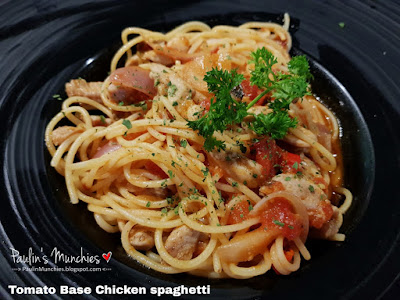 Tomato base chicken spaghetti - Hong Jja Jang at Tanjong Pagar - Paulin's Munchies