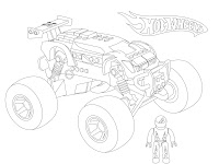 Download Hot Wheels Monster Truck Coloring Page Background