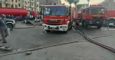 السيطرة على حريق سوق "عتريس" بالسيدة زينب