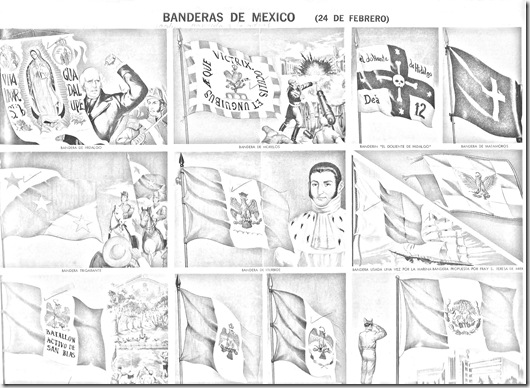 24 de febrero – día de la bandera mexicana para colorear