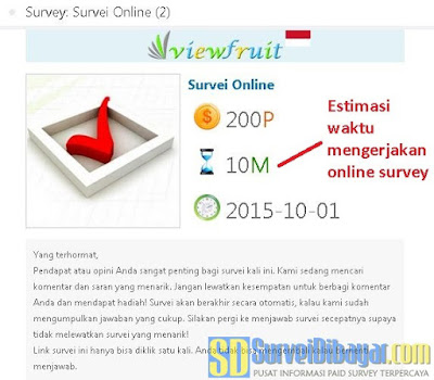 Estimasi waktu pengerjaan paid survey | SurveiDibayar.com