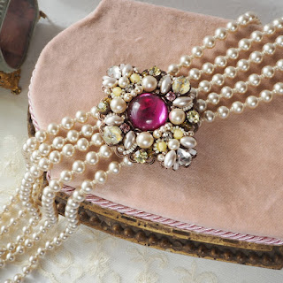 rhinestone brooch yellow pink