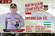 Mau Nonton Bareng Semi Final Indonesia vs Uzbekistan ?, Ayo ke Mapolres Sidrap!!!