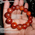 Wood bracelets Gelang Raja Kayu Gaharu Agarwood Aghatis Merah Tembus Cahaya Ukuran 18 mm