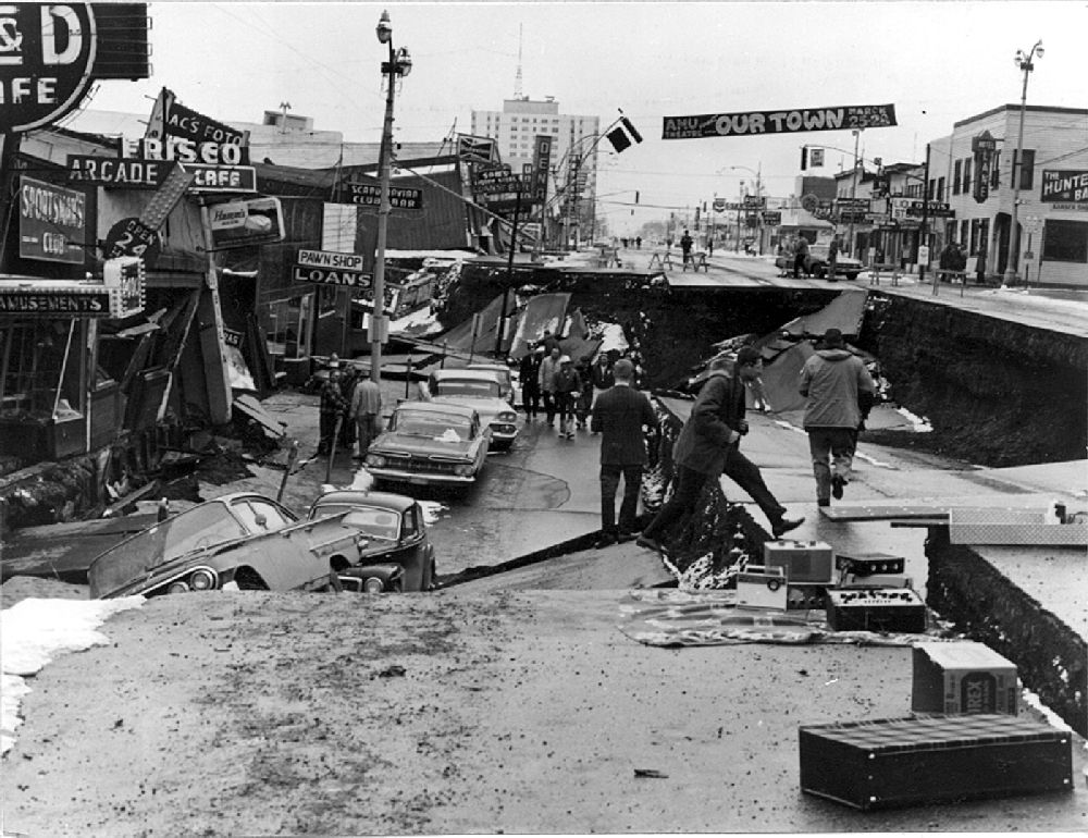 prince william sound alaska earthquake 1964. in Prince William Sound,