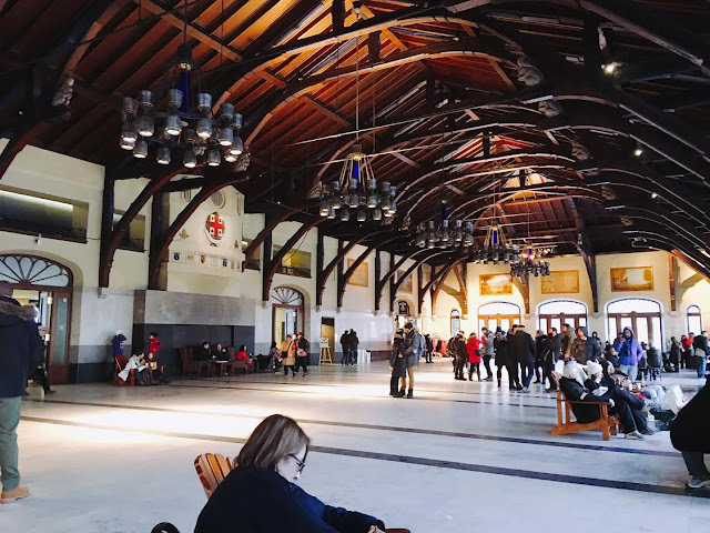 Chalet interior in Mount Royal Park in Montréal, Canada