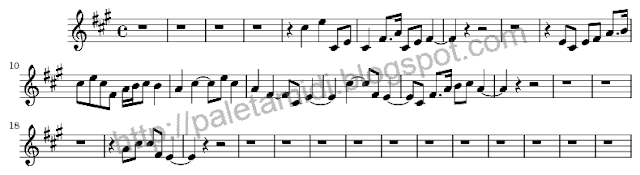 Partitura  Nuez de betel - Cancion popular china